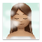 Woman in Steamy Room- Medium Skin Tone emoji on LG